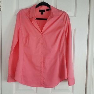 Pink Dress Shirt Button Down Long Sleeve